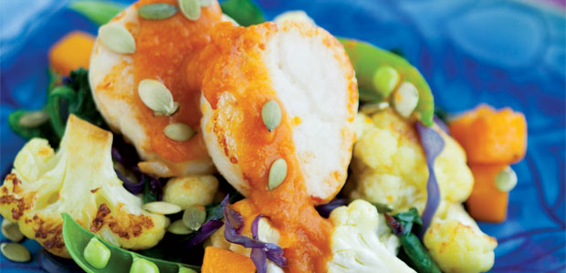 Sea Scallops with Harvest Vegetables