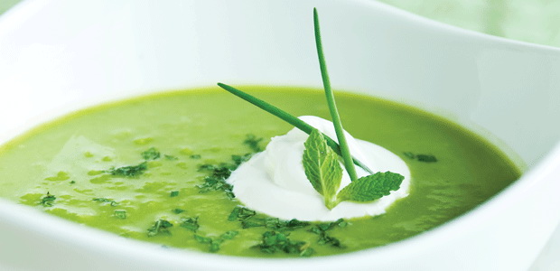 Chilled Pea and Ginger Soup