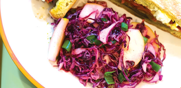 Apple Red Cabbage Slaw