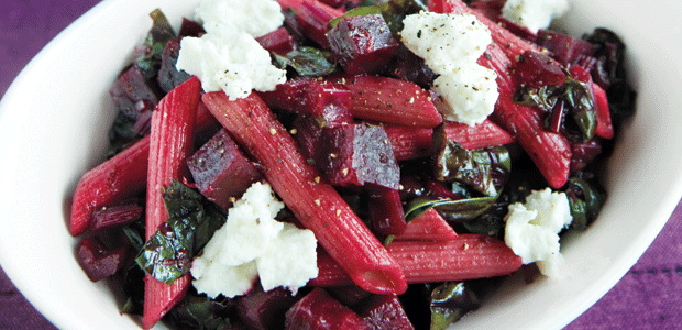 Penne with Double Beets