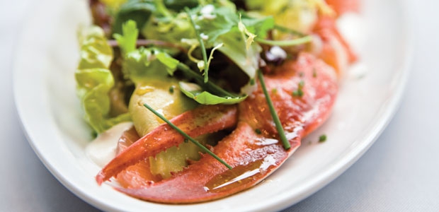 Chilled Lobster Salad with Pink Grapefruit, Avocado, and Citrus Dressing