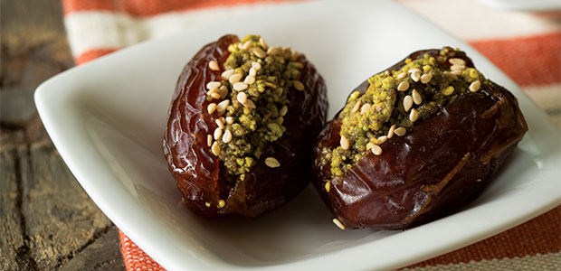 Pistachio and Cinnamon Stuffed Dates