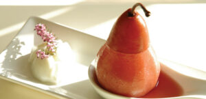 Pears Poached in Red Wine