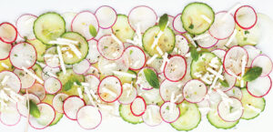 Cucumber Radish Carpaccio Salad