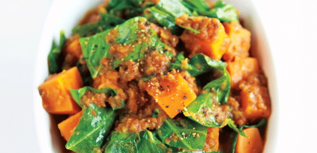 Curried Collard Greens and Sweet Potato