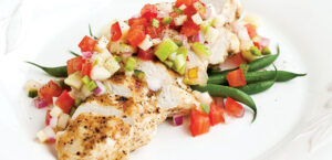 Grilled Chicken Breast with Apple and Pear Salsa