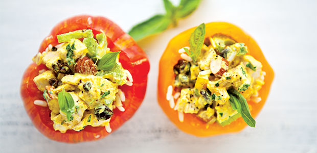 Chicken Salad and Rice Stuffed Tomatoes