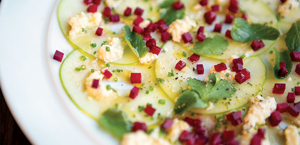 Apple Beet Salad with Crunchy Cashew Sauce