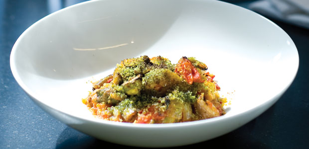 Ratatouille Gratin with Green Herb Crust