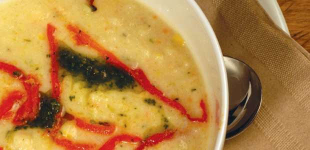 Cream of Organic Cauliflower with Honey Soup