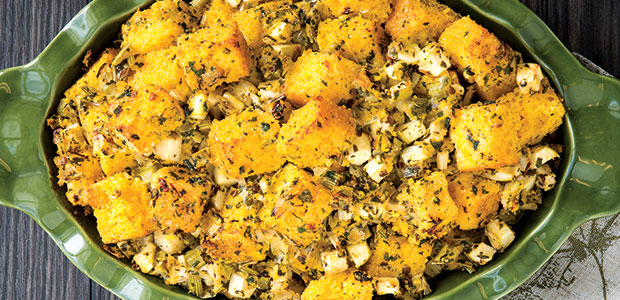 Cornbread Stuffing with Apple and Fennel