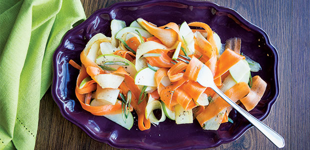 Carrot Ribbon Fettuccine with Orange Ginger Dressing