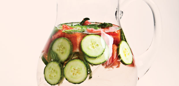 Minty Watermelon and Cucumber Refresher