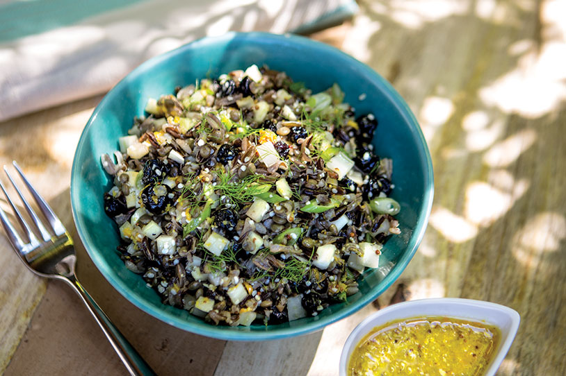 Wild Rice with Lentil Salad with Orange Vinaigrette