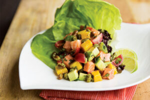 Salmon Ceviche Lettuce Cups