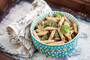 Coconutty Almond and Broccoli Pasta