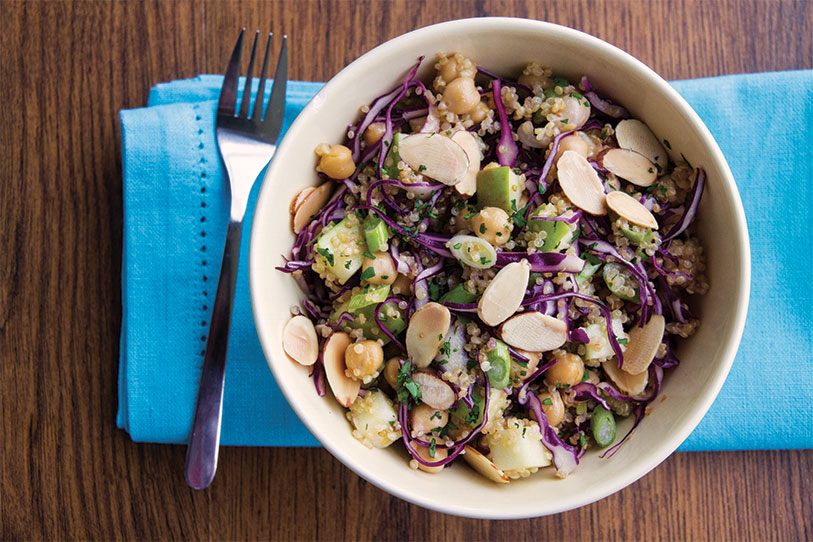 Sweet and Spicy Quinoa, Cabbage and Apple