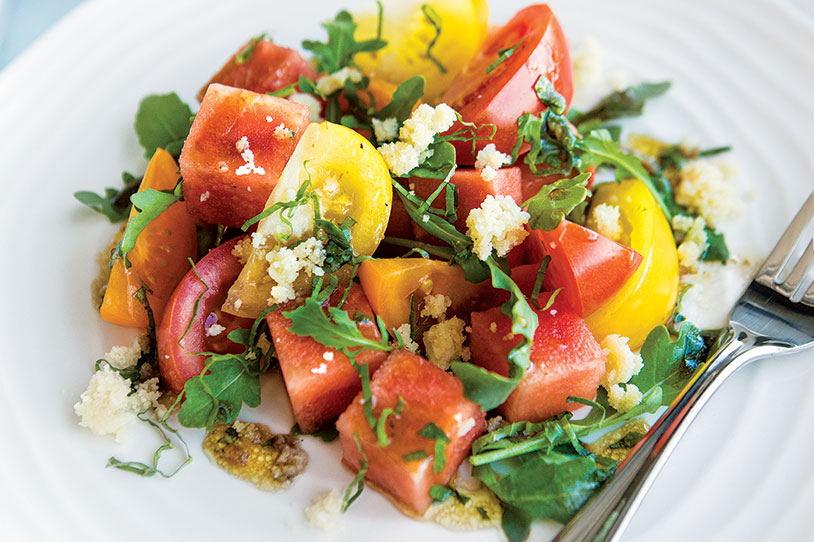 Watermelon and Heirloom Tomato Salad