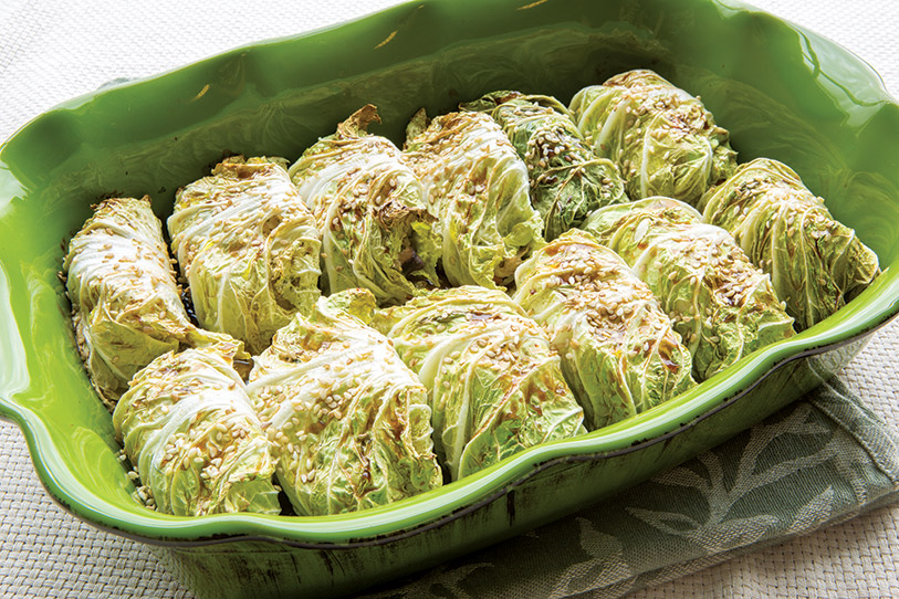 Asian Chicken Cabbage Rolls
