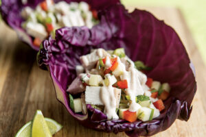 Cabbage Turkey Tacos with Apple Salsa