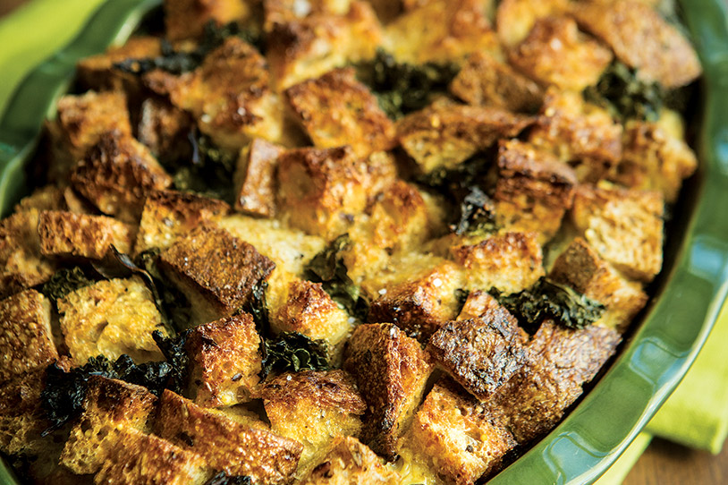 Whole Grain Kale and Egg Strata