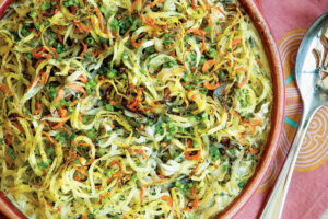 Coconut-Kissed Greens and Chickpeas Casserole