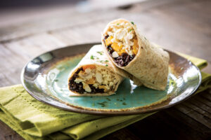 Southwest Black Rice and Chicken Burritos with Butternut Squash