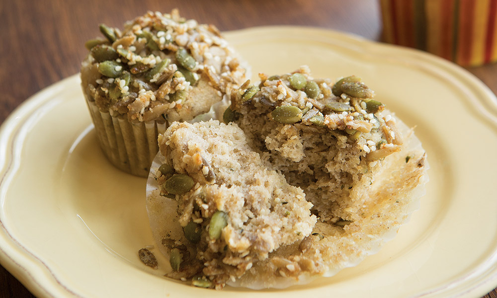 Gluten Free Banana Muffins with Seeded Streusel