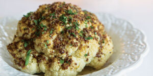 Lemony Whole Roasted Cauliflower