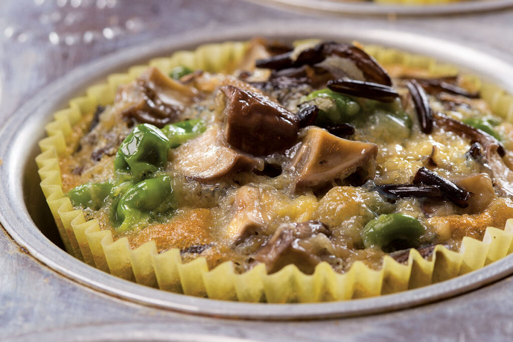 Mushroom Wild Rice Egg Cakes