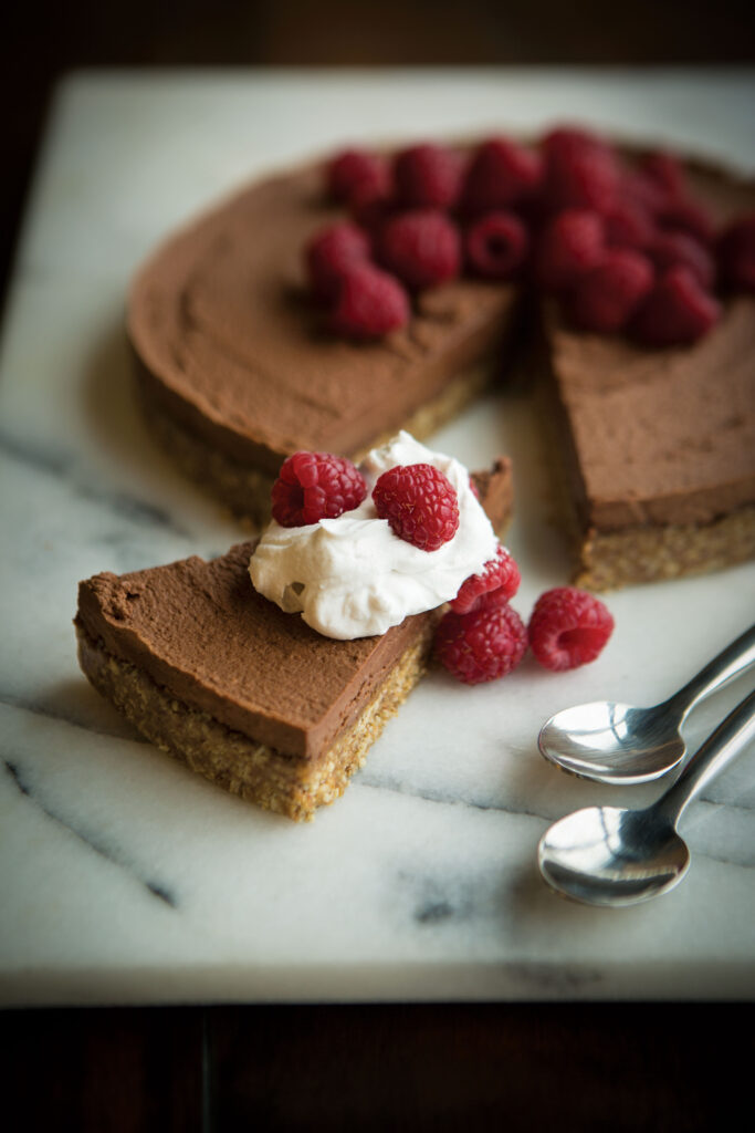 “Raw” French Silk Chocolate Pie with Coconut Whipped Cream