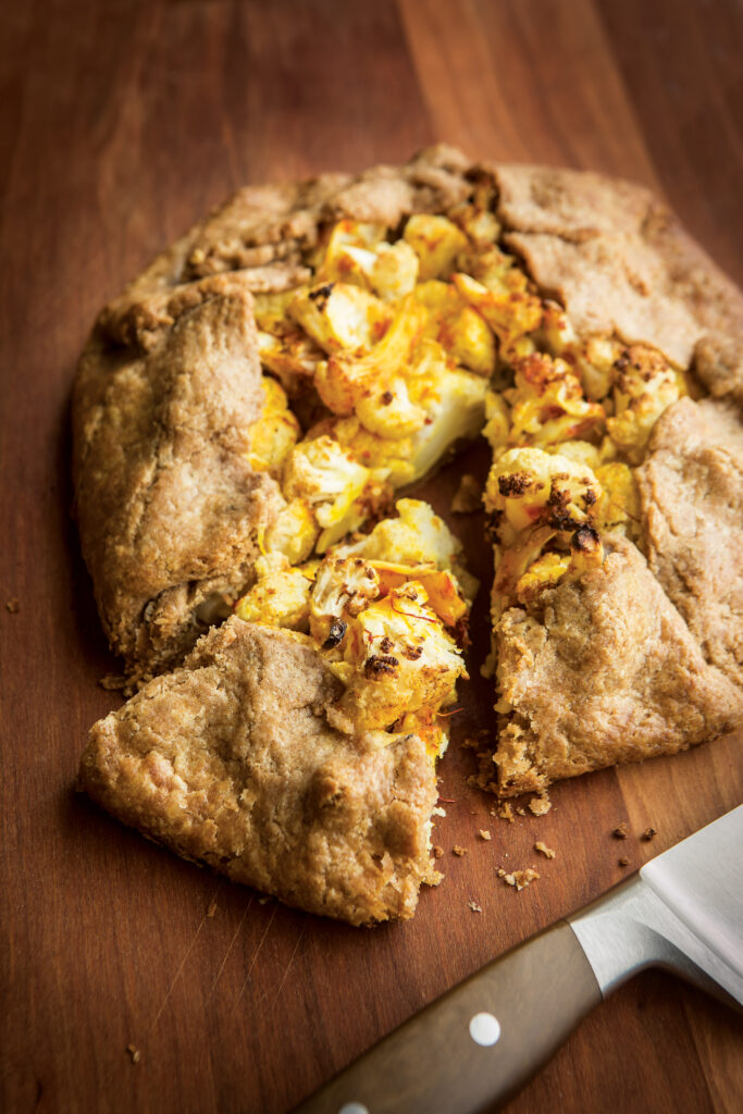 Spelt Galette with Saffron-Roasted Cauliflower