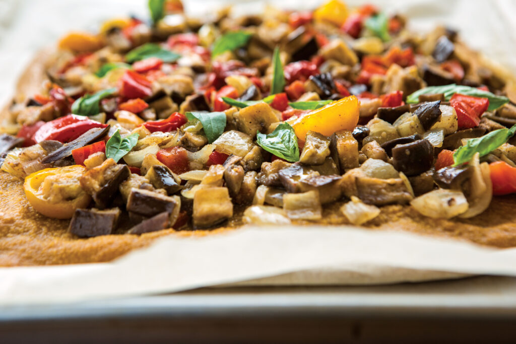 Five-Spice Roasted Vegetable Polenta Pizza