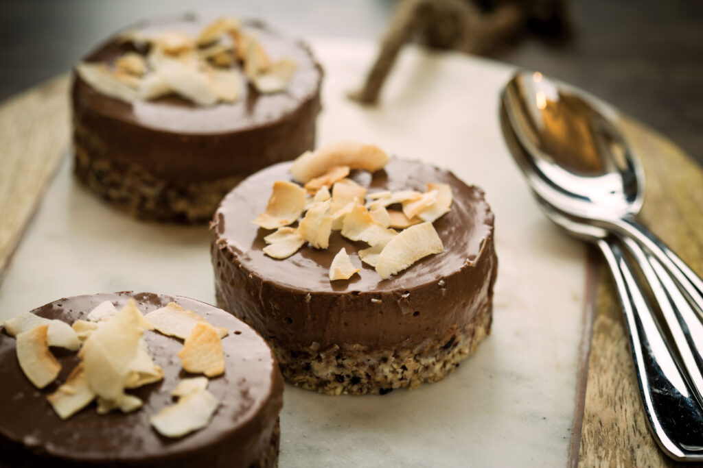 Chocolate Avocado Yogurt Cakes