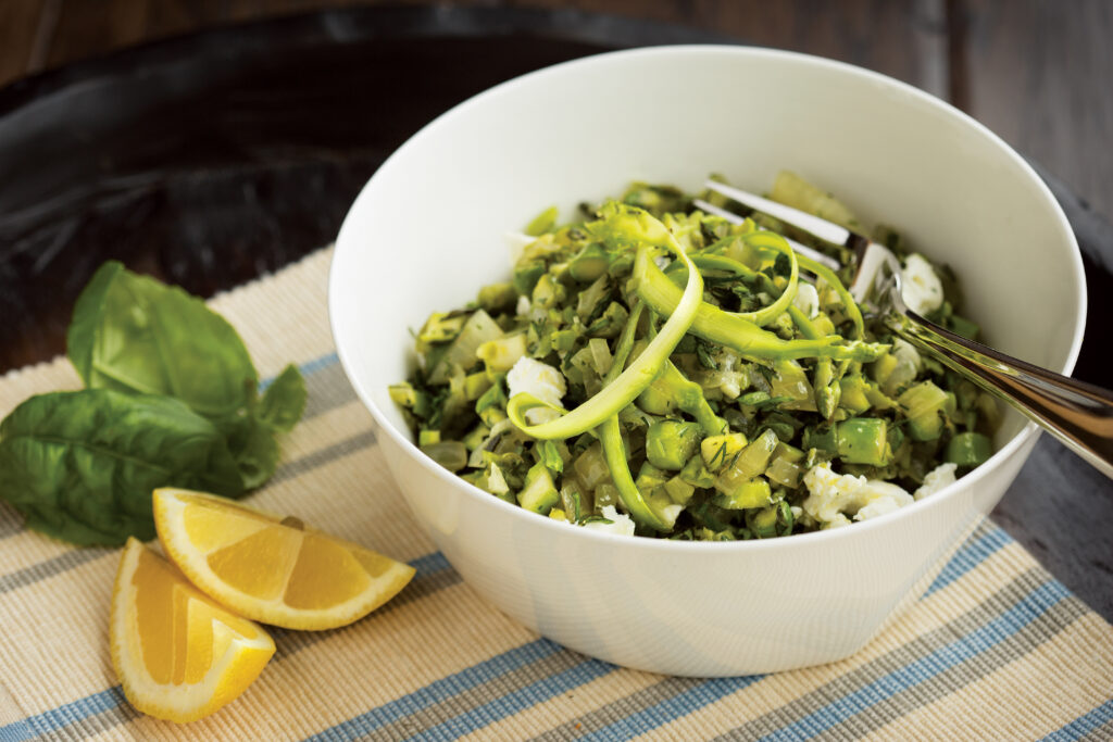 Asparagus Risotto with Goat Cheese and Herbs
