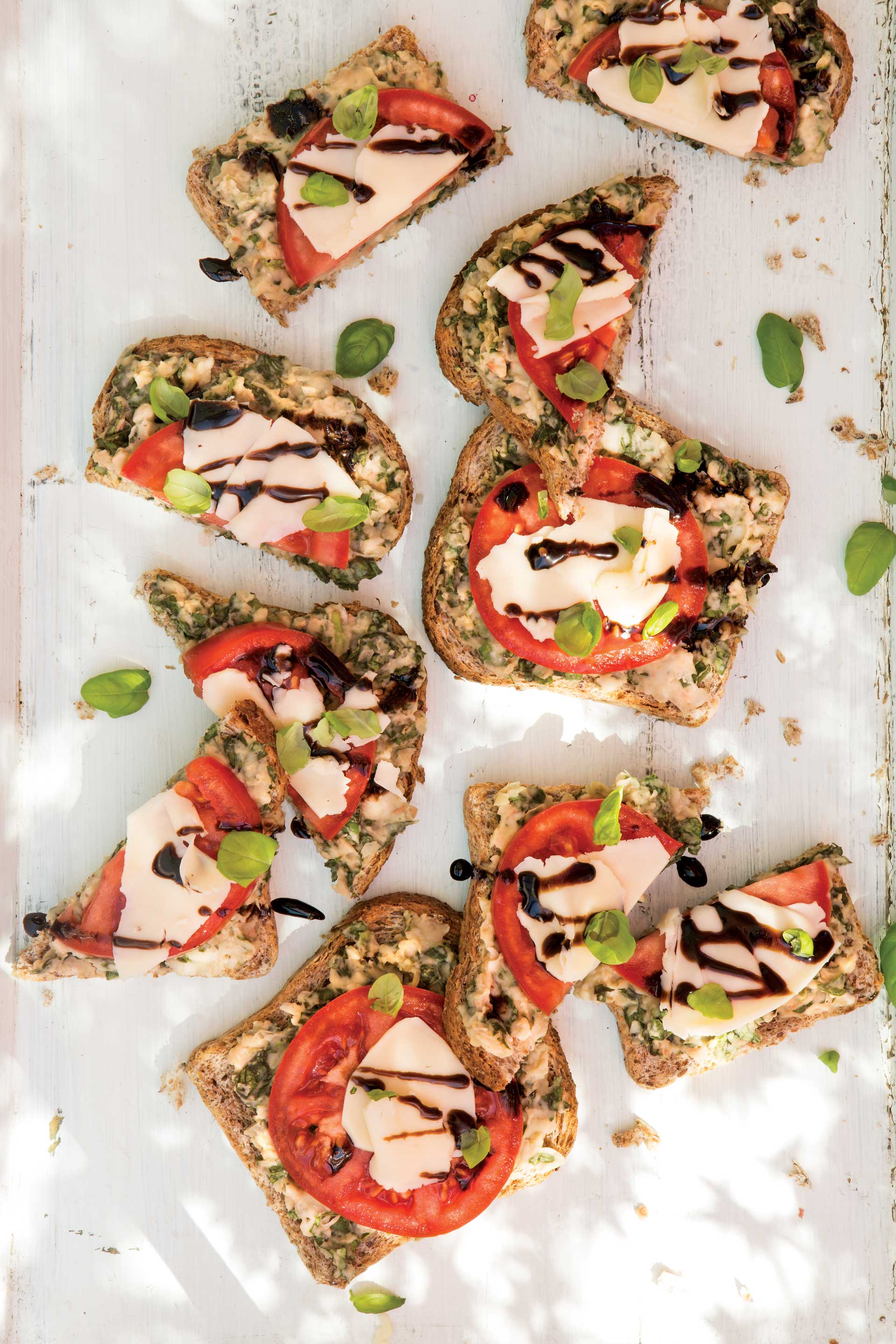 Basil White Bean Toasts