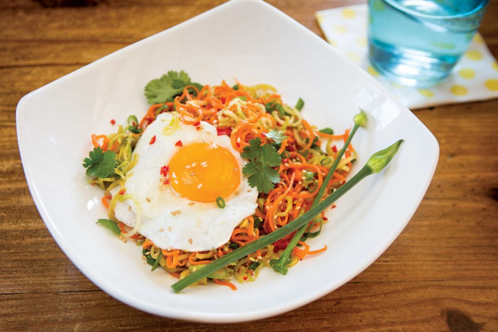 Carrot Noodle Salad Eggs