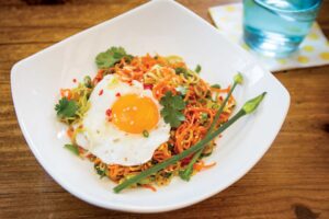 Carrot Noodle Salad Eggs