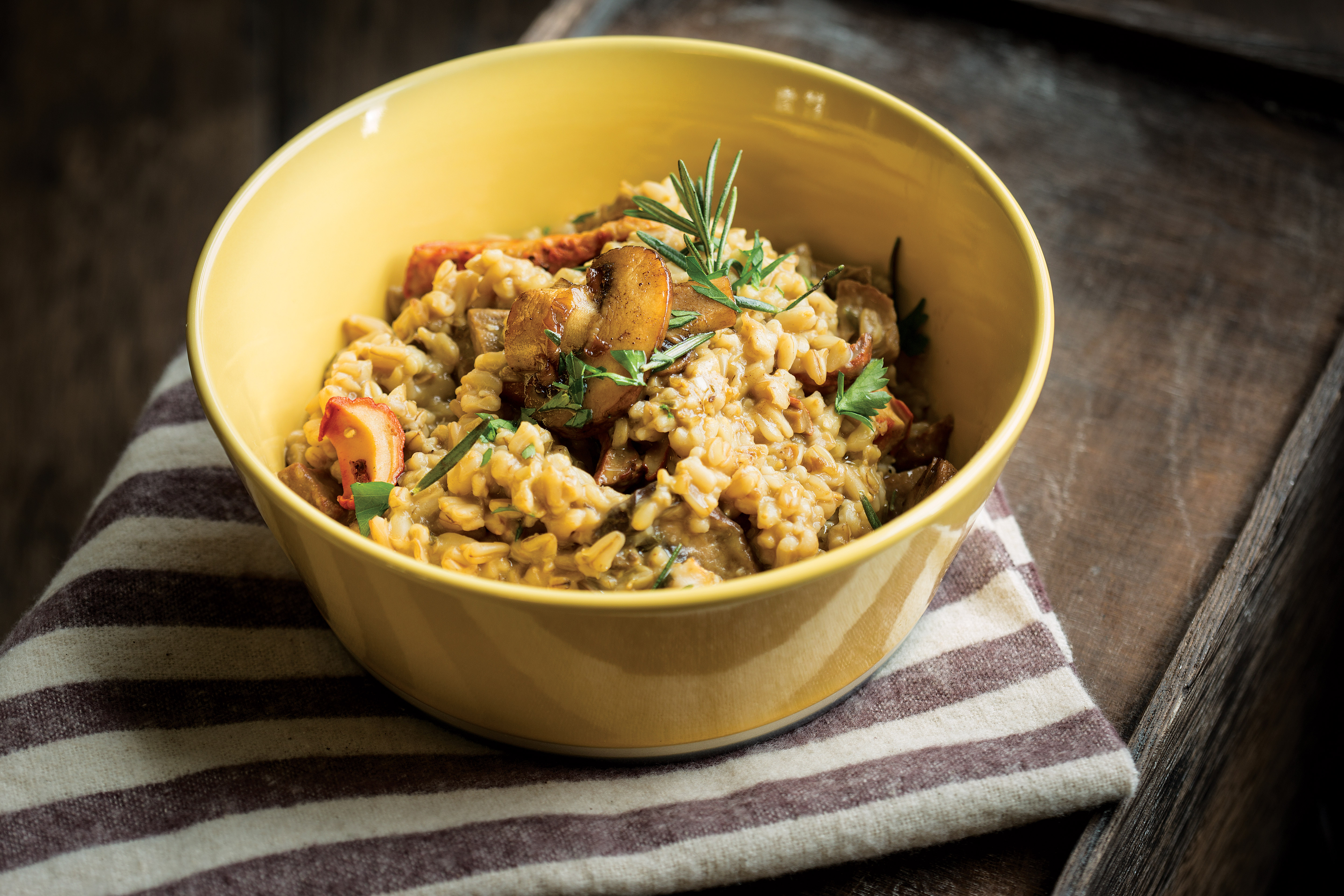 Wild Mushroom Oat Groat Risotto