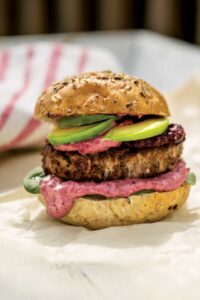 Saucy Black and Blue BBQ Turkey Burgers