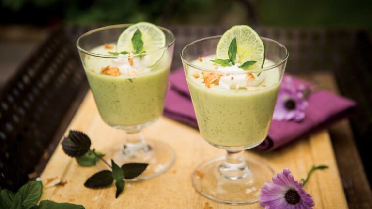 Coconut Basil and Lime Panna Cotta
