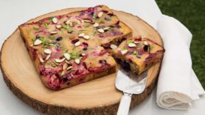 Wild Berry Cardamom Blondies