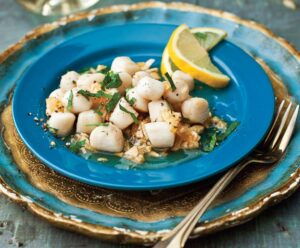 Broiled Scallops with Apple Gastrique