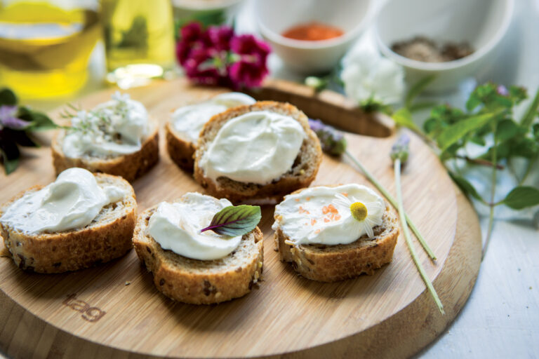 Fresh Quark Croustades with Herb Bouquet