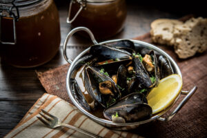 Mussels with Mushroom Broth