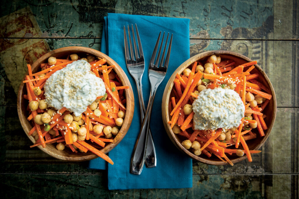 “Open-Sesame” Carrot and Chickpea Salad