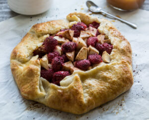 Apple Raspberry Galette with Butter Crust