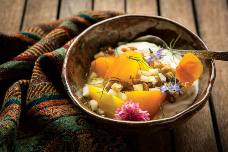 Savoury Beet Yogurt Bowls with Elderflower Dressing