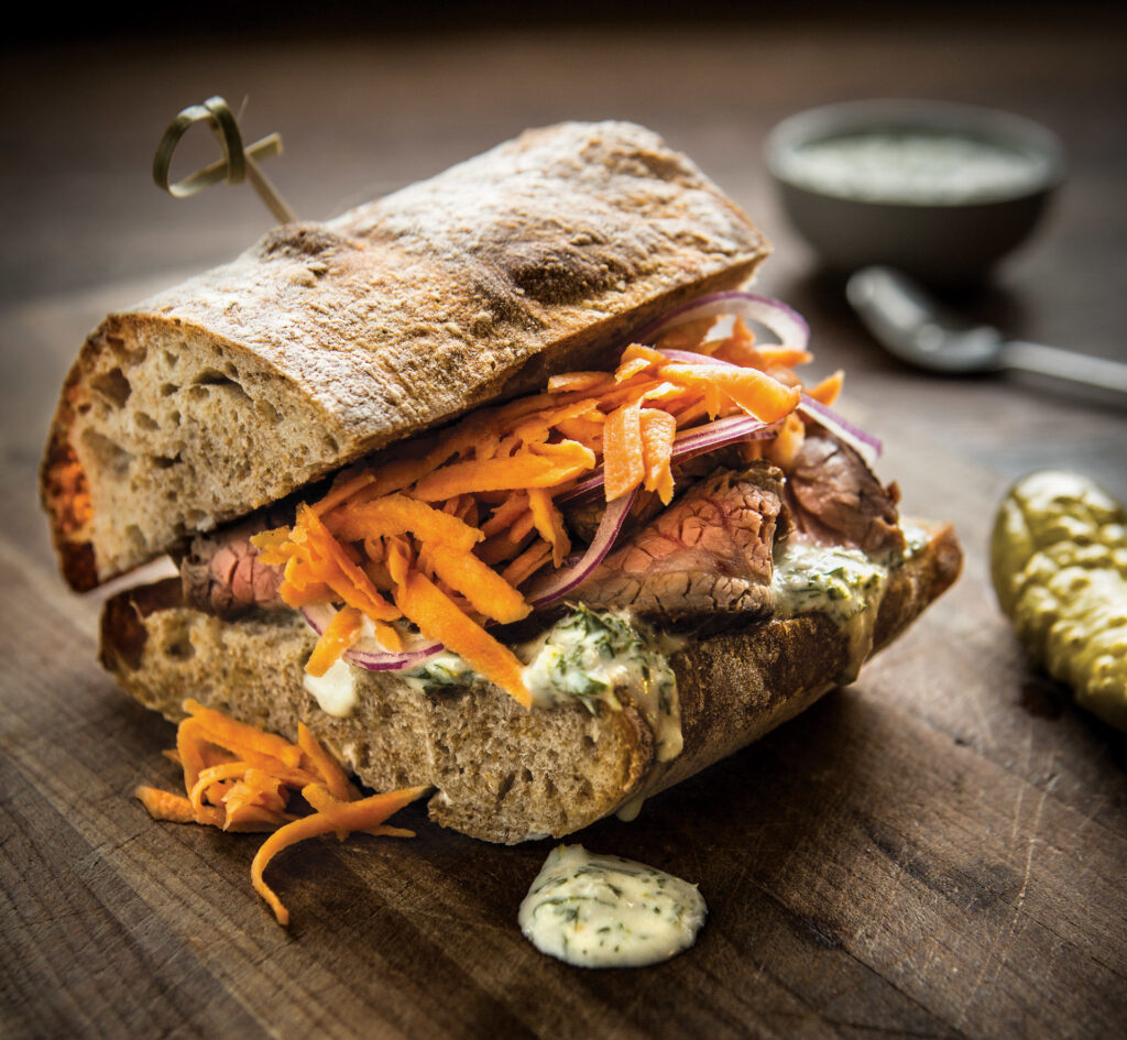 Steak Sandwich with Chimichurri Sauce