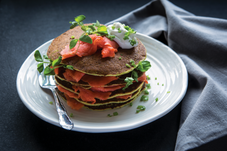 Pea Shoot Savoury Pancakes